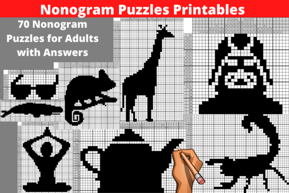 70 Nonogram Puzzles for Adults and Kids: A Fun and Educational Way to Challenge the Mind