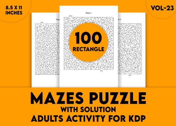 Adults Hard Rectangle Maze Puzzle Vol-23