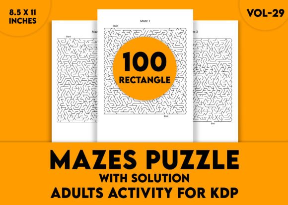 Adults Hard Rectangle Maze Puzzle Vol-29
