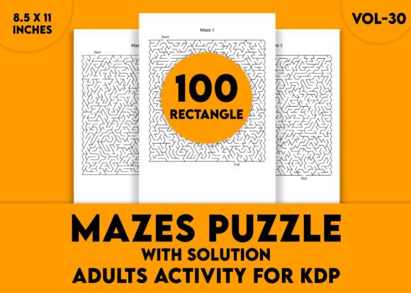Adults Hard Rectangle Maze Puzzle Vol-30