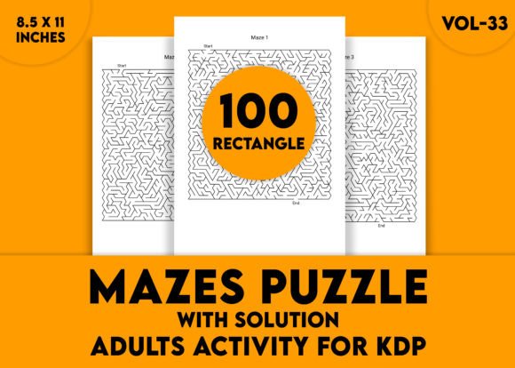 Adults Hard Rectangle Maze Puzzle Vol-33
