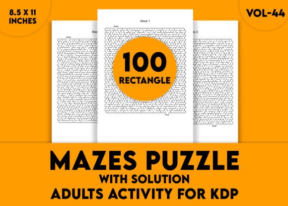 Adults Hard Rectangle Maze Puzzle Vol-44