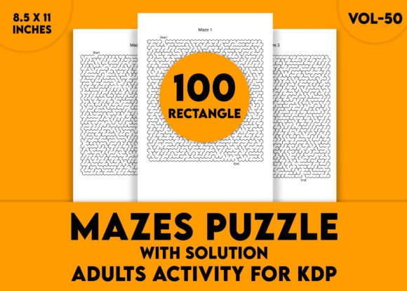 Adults Hard Rectangle Maze Puzzle Vol-50