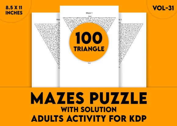 Adults Hard Triangle Mazes Puzzle Vol-31