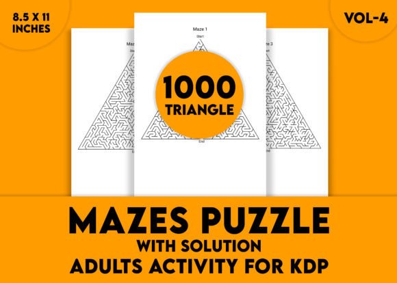 Adults Hard Triangle Mazes Puzzle Vol-4