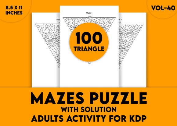 Adults Hard Triangle Mazes Puzzle Vol-40