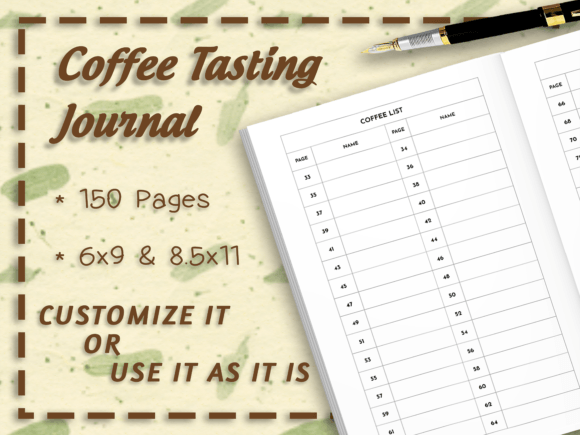Coffee Tasting Journal Interior 150Pages