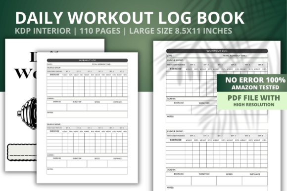 Daily Workout Log Book Interior: A Practical Tool for Tracking Progress and Staying Motivated