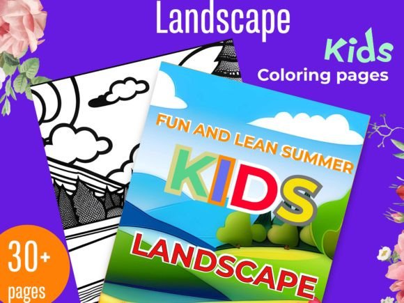 Summer Landscape Coloring Book KDP
