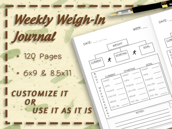 Weekly Weigh-in Journal Interior 120p: A Practical Tool for Tracking Progress